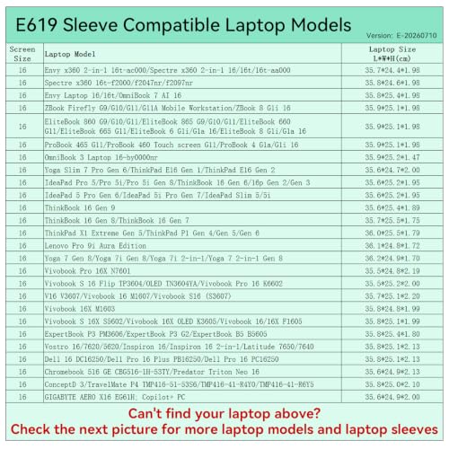 Image of Smatree Elite Laptop Sleeve for 16 inch HP Envy /EliteBook /ProBook, Lenovo IdeaPad, ASUS Vivobook /ExpertBook, DELL Inspiron /Latitude,Acer Protective Laptop Case with Pocket(E619)