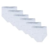 Men's Underwear Briefs Pack, Cool & Breathable, Moisture-Wicking Cotton Underwear for Men, White & Black Multi-Pack