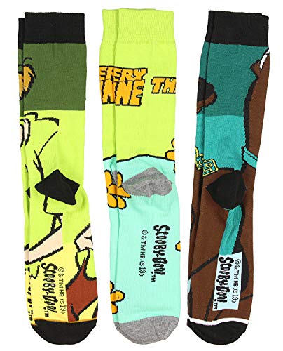 Bioworld Scooby-Doo! Socks Adult Mystery Machine Scooby Shaggy Character 3 Pack Mid-Calf Crew Socks #TOP2