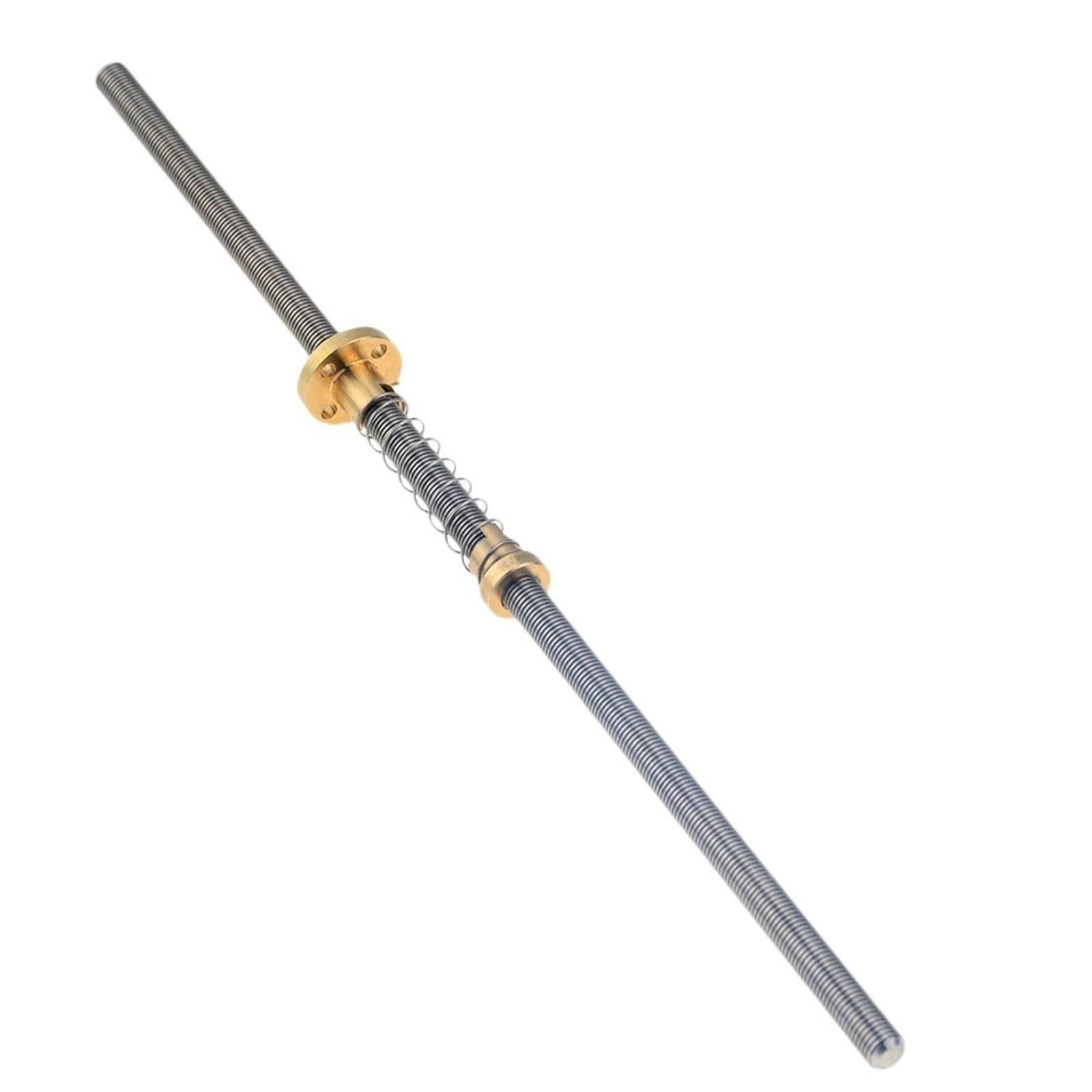 Metal Ball Screw nut T8 Lead Screw Trapezoidal Lead Screw Anti Backlash Spring Loaded Nut Thread 8mm Lead 2mm(350mm)