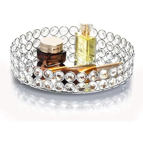 Feyarl Crystal Makeup Tray and Organizer Cover