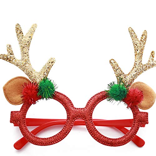 KESYOO 4 Pcs Ã“culos de Festa de Natal Chifres de Rena Ã“culos EngraÃ§ados Ã“culos de Alce para O Na