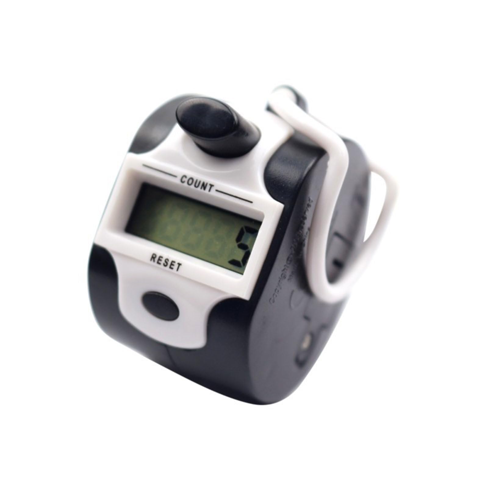 Kaeltsyn White Tasbeeh Counter Finger Electronic Counting Tool Multifunction Counters Clickers Portable Resettable Clickers Ergonomic Chooser