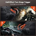 GUSGU G7 Wireless Gaming Controller with Interactive Screen, 1000Hz Polling Rate, Hall Joysticks & Triggers, 4 Programmable Buttons, Compatible with PC, Switch1, PS4, iOS, Android, Red - Image 5