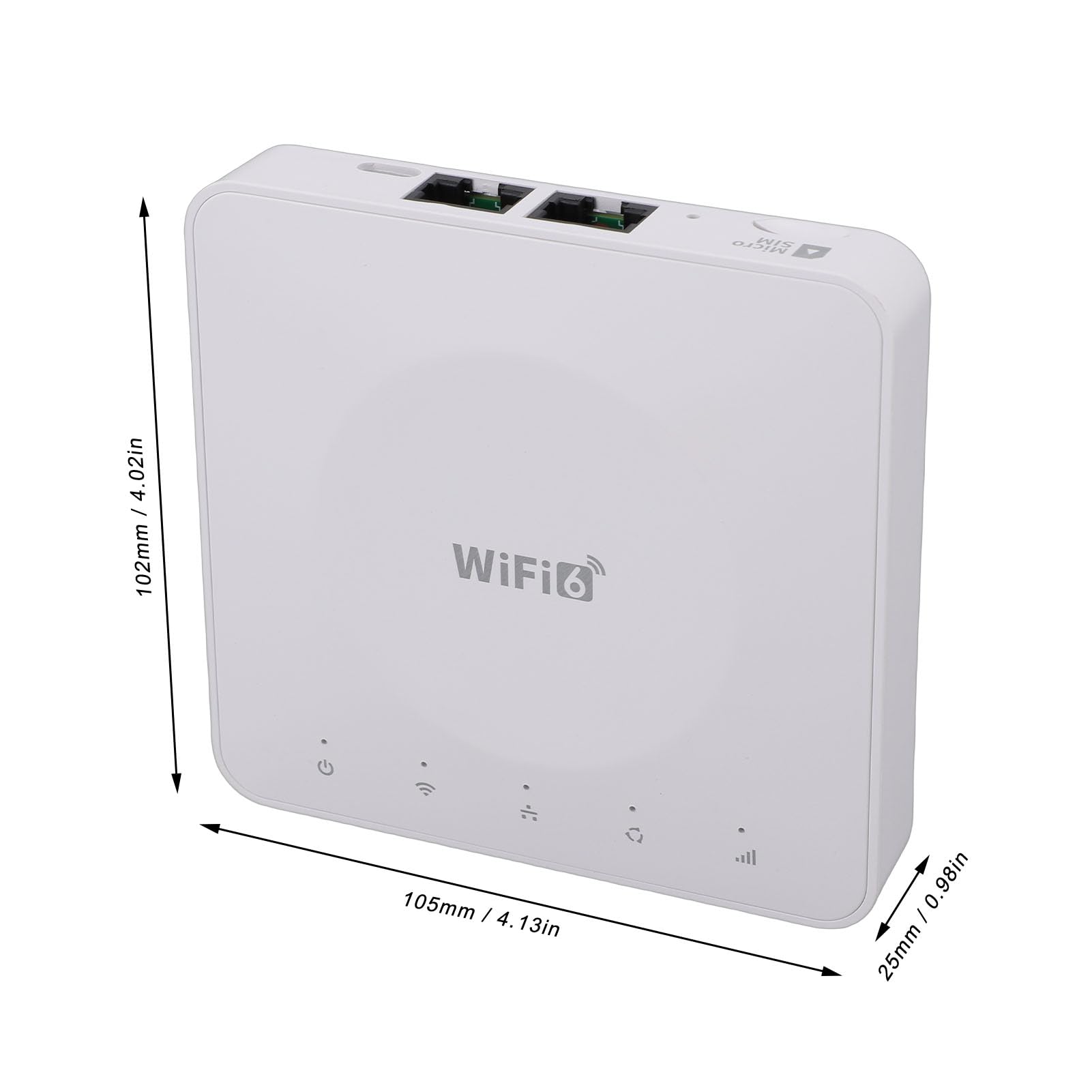 Generic Router Hotspot Portatile 4G WiFi6 Velocità Veloce per Viaggi in Ufficio a Casa Dimensioni Compatte 105x102x25mm