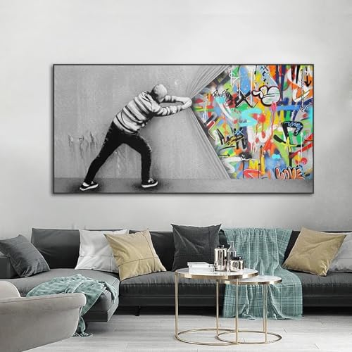 Toile art rue graffiti rideau affiches et impressions salon 40x80 cm