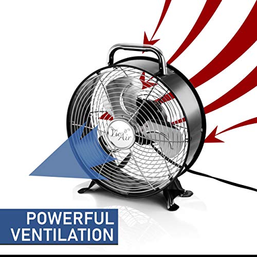 Vie Air VA-12DF High Velocity Powerful And Quiet Dual Speed Sleek Design Durable Metal Drum Fan thumb #5