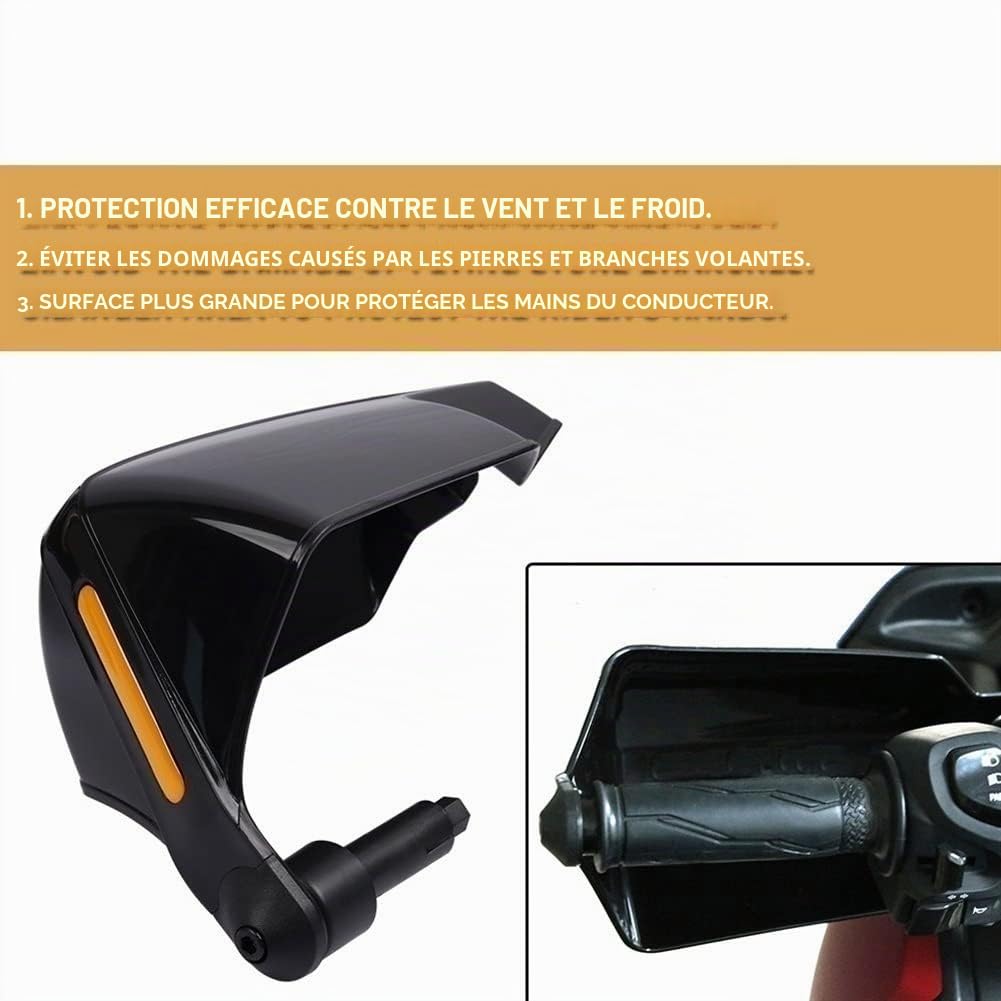 Moto Guidon Protège Mains pour Piaggio MP3 300 MP3 400 MP3 500 Moto Accessoires Handguard Pare-Brise Protège-Mains Poignée Vent Bouclier Main Protecteur Protège-Mains (Couleur : Noir)