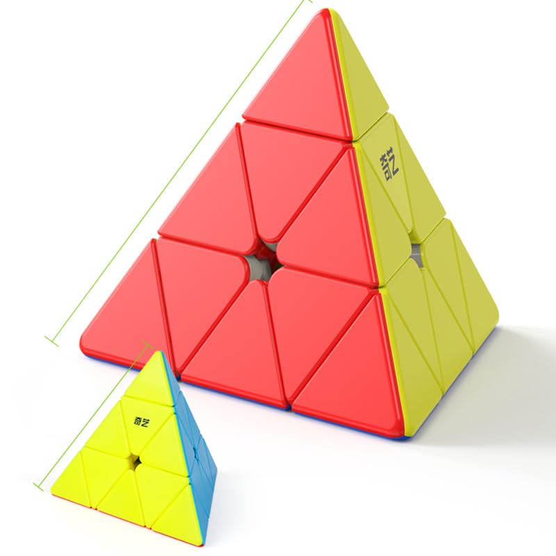 Image of HAWKISTER all ages Qiyi Qiming Plus Pyraminx Big Speed Cube (22.6Cm)