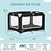 Dream On Me Zodiak Portable Playard in Black, Lightweight, Packable and Easy Setup Baby Playard & Holly 3” Fiber Portable, Greenguard Gold Certified, Waterproof Vinyl Cover, Lightweight