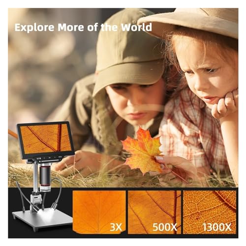 Microscopio digital 1300X con pantalla IPS de 7 pulgadas y conexion HDMI para PC 3