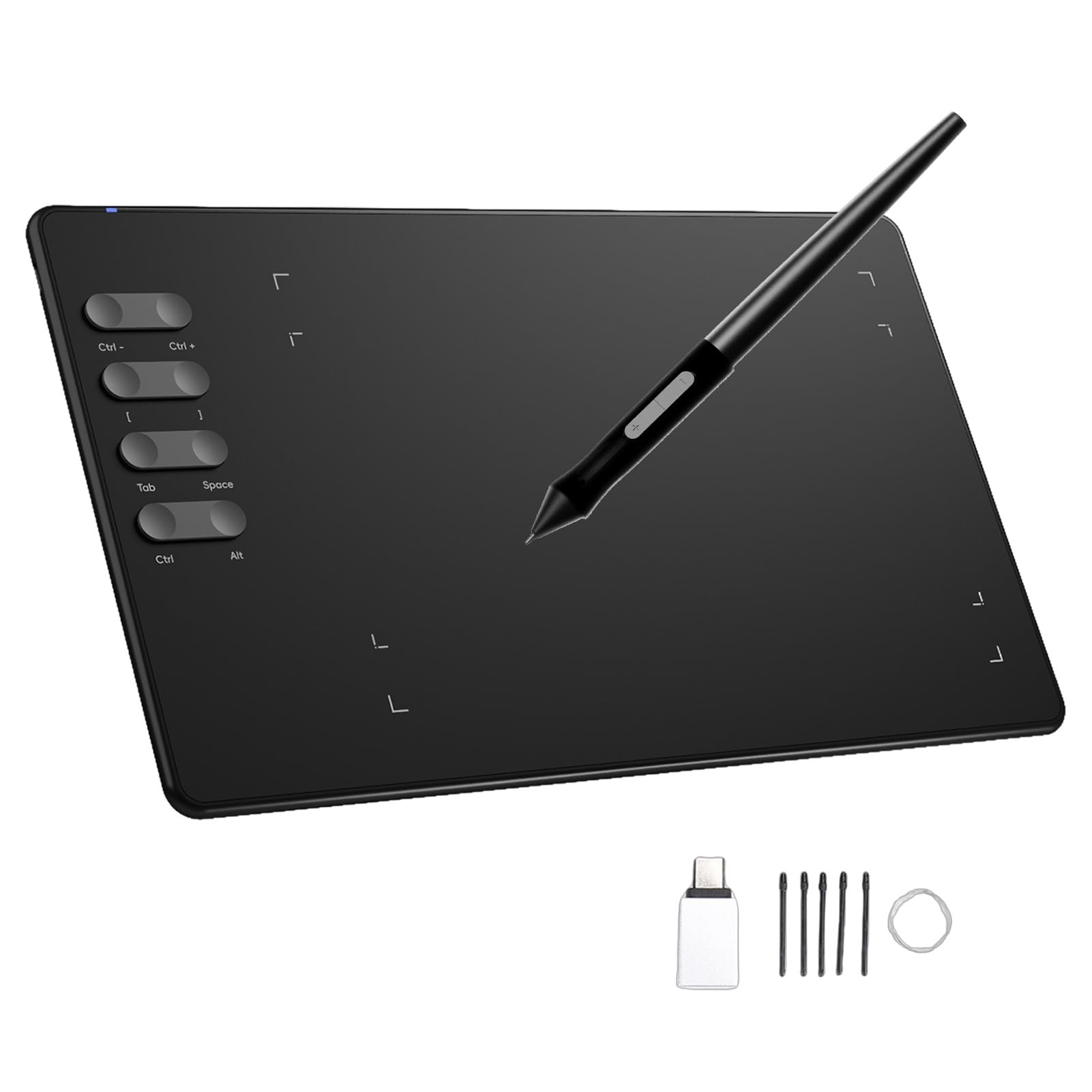 Irfora Tableta de Dibujo, Teclas de Acceso Directo Personalizables, Tableta Dibujo Gráfico, área Activa 195x122mm para Artistas Digitales Win/Mac/ (P5)