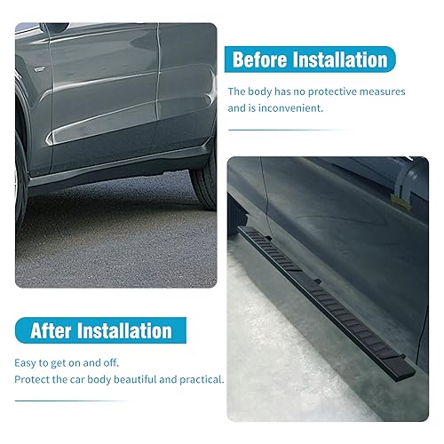 Estribos para Ram 1500 Crew Cab 2019-2023 en aluminio negro miniatura 4