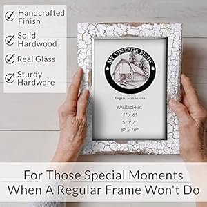 Farmhouse Picture Frames Distressed Wood Rustic Picture Frame 4x6 (White) Farmhouse Picture Frames Distressed Wood Rustic Picture Frame 4×6 White