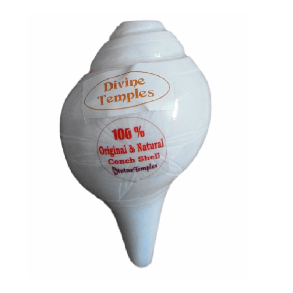 Vamavarti Flower Design Blowable Shankh