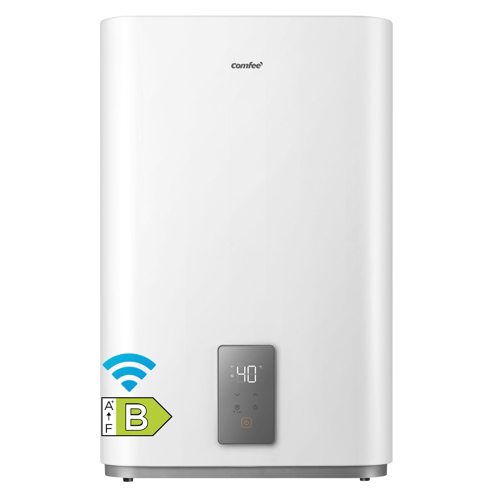 COMFEE' CWH15ED1350EUW Calentador de Agua Eléctrico, Doble Tanque, 47L | Control por App, Instalación Vertical u Horizontal, Ultradelgado, Antibacteriano Ag+, Doble Depósito, Inteligente, Blanco