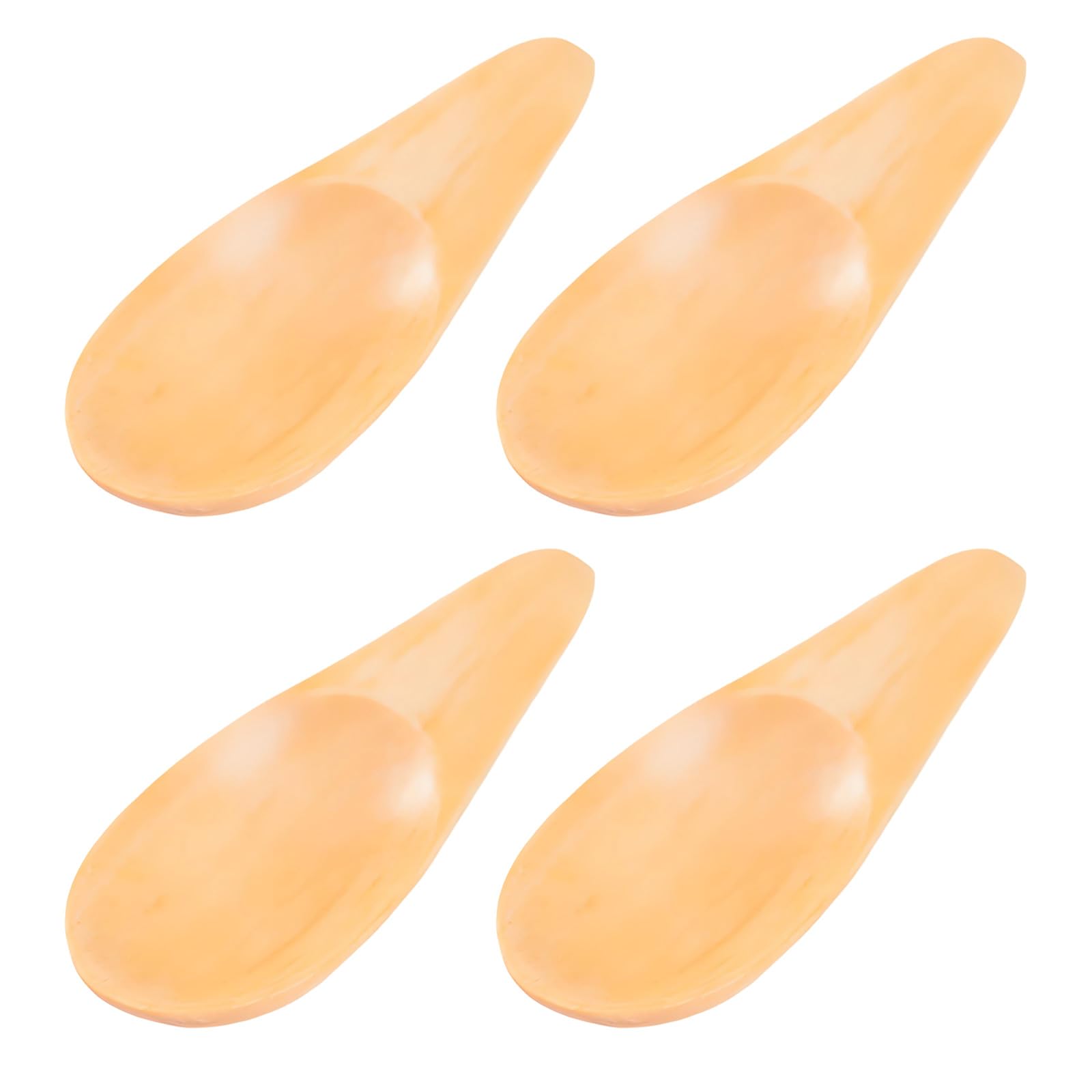 JSGHGDF Of 4 Small Wood Spoons Salt Spoon Measuring Device Wood Texture for Salt and Ice Cream Kitchen and Travel Use Wooden Tiny Utensils