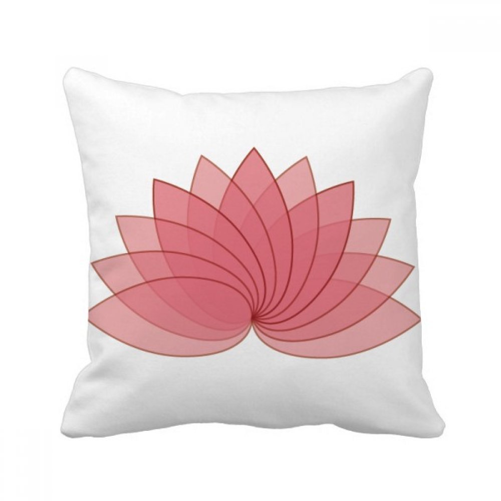 Coussin lotus 40x40 cm illustration florale carrée pour canapé salon multicolore