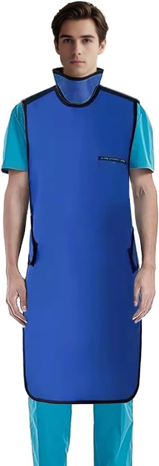 Set Da 2 Pezzi Grembiule In Piombo Adulti Resistente Alle Radiazioni Ai Raggi X Con Collo A Scudo Tiroideo Per Piombo Per Sala TC Laboratorio,Dental Radiografia Medical Large 0.5mmpb,M(100CM)