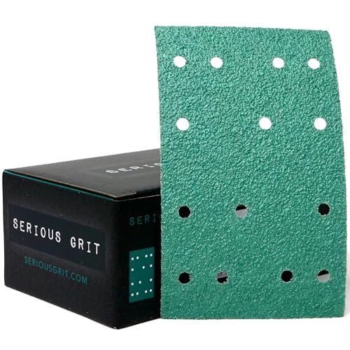 Image of Serious Grit - 3 inch x 5 inch (80x133mm) 14-Hole P40 Grit Sandpaper - 25 Pack Box