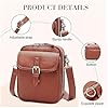 VNDUIFH Urvashi Umhängetasche aus Leder mit Diebstahlschutz, Retro-Mini-Umhängetasche mit großem Fassungsvermögen und doppellagigem Design, Vintage-Umhängetasche (H) #2