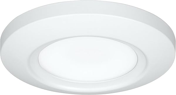 Progress Lighting 5-1/2 Emblem Collection Surface Mount LED, Aluminum in White