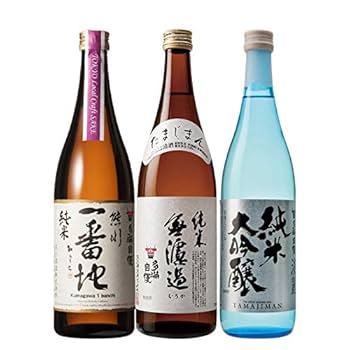 Amazon.co.jp: 多満自慢 3本 飲み比べセット 日本酒 720ml 純米