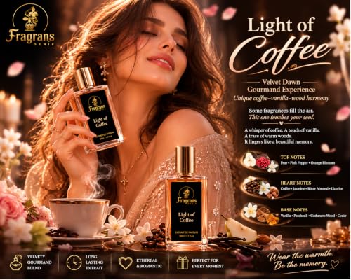 Image of Light of Coffee Extrait de Parfum for Women | Coffee Vanilla Luxury Perfume | Long Lasting Eau de Parfum | Premium Floral Woody Fragrance | Gift Perfume | 20ml