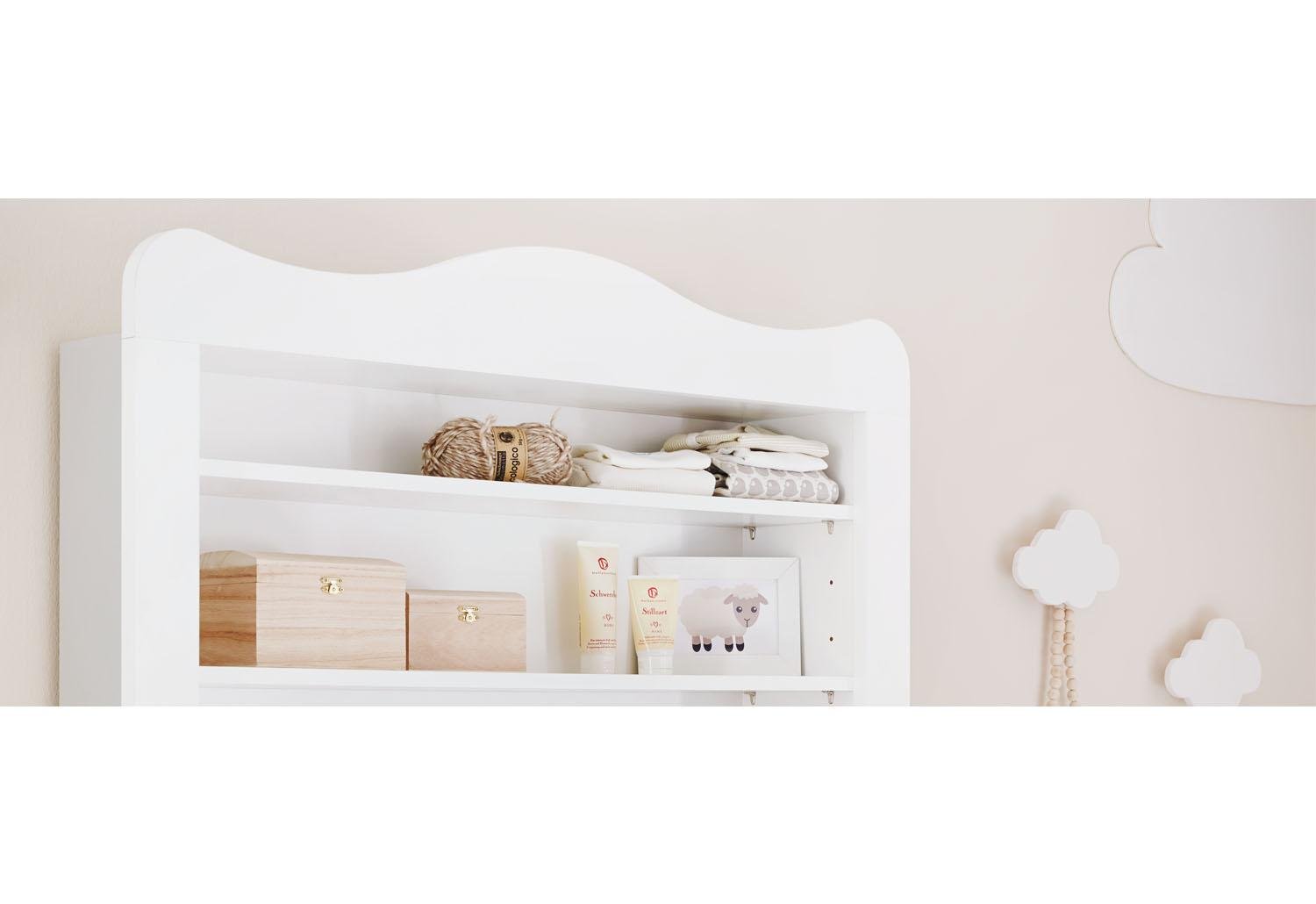 Pinolino Chambre de bébé Florentina Ensemble table à langer et lit bébé Blanc
