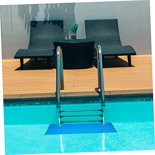 Alfombrilla antideslizante para escaleras de piscina azul miniatura 3