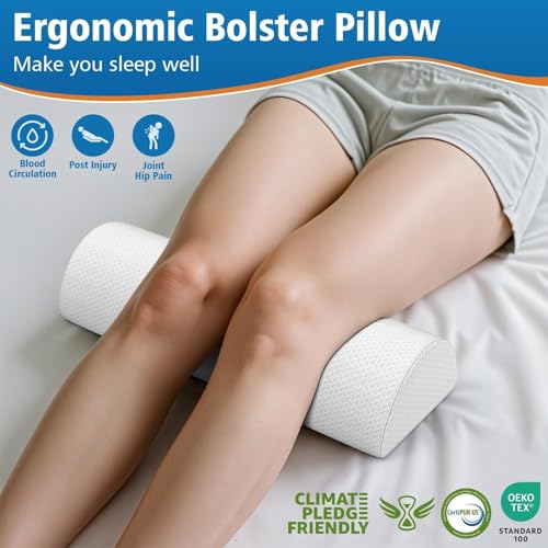 Knee Pillow for Side Sleepers, Leg Pillow for Back & Sciatica Pain, White - image 3