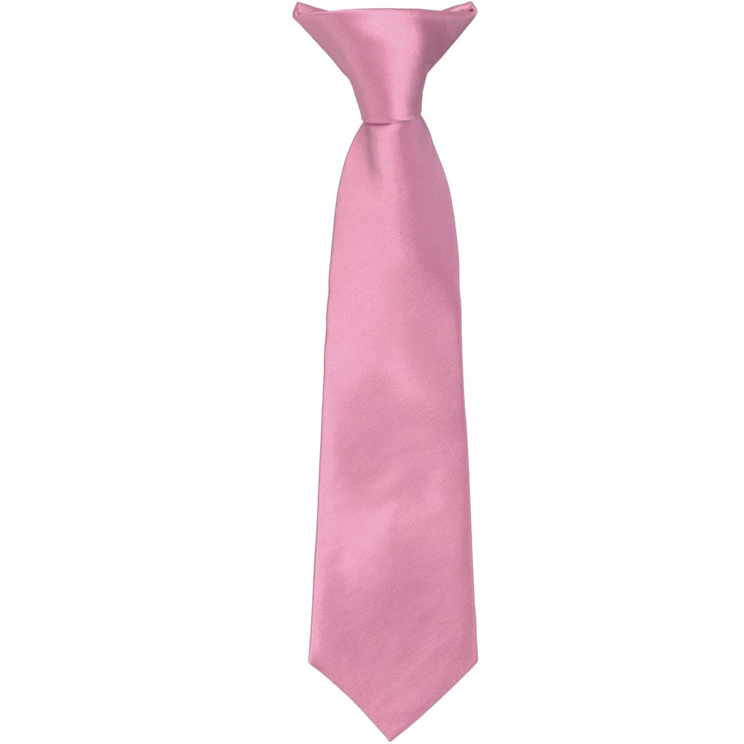 Boys' Antique Pink Solid Color Clip-On Tie, 11