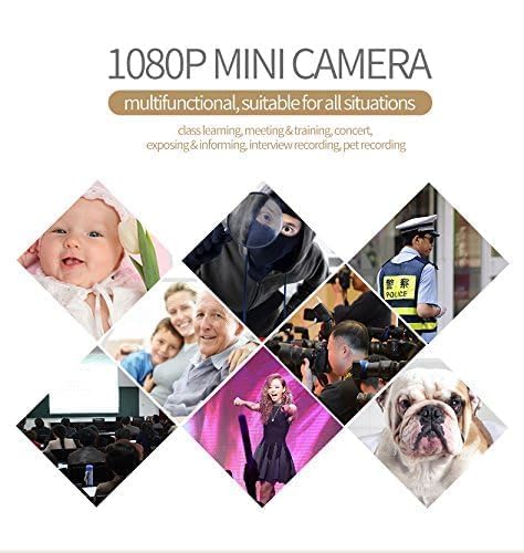 Image of 1080P Mini Spy Camera with Low Light Vision, Portable Security, Hidden-Camera with Audio and Video Recorder for Home Office Wind Desktop Indoor Security Stand Camera (Non WiFi Camera)