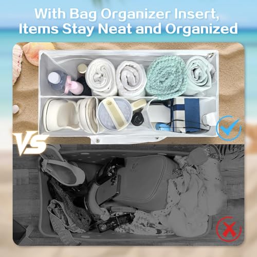 Image of XYFuuee Beach Bag Organizer Insert for Large Simple Modern Bag Accessory