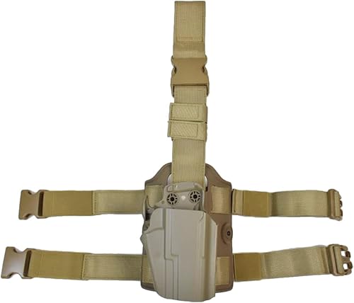 Miniatura 7 de Airsoft - Plataforma de pierna caída y funda para diestros, plataforma táctica para montaje en muslo, panel de funda de pierna caída, con cinturón