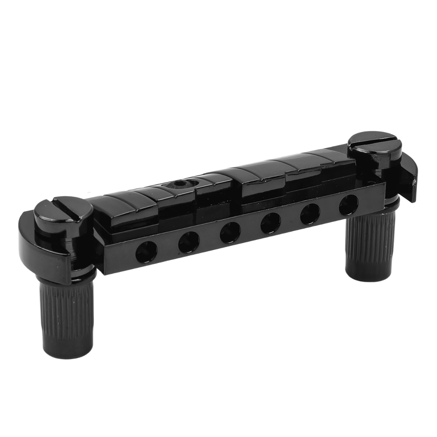 DIAO79NI Adjustable Intonated Wraparound Bridge Tailpiece with D/G Compensated Saddles for Les Paul Style Guitar (Black)