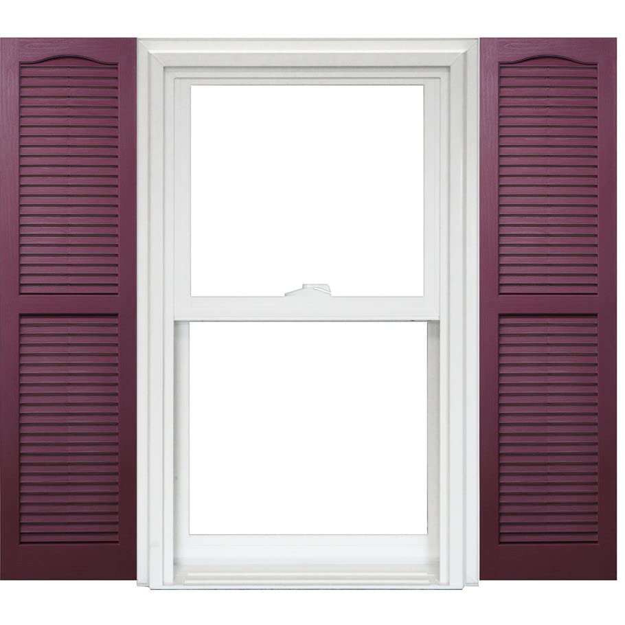 Homeside Open Louver Shutter 1 Pair 14-1/2in. x 63in. 090 Bordeaux