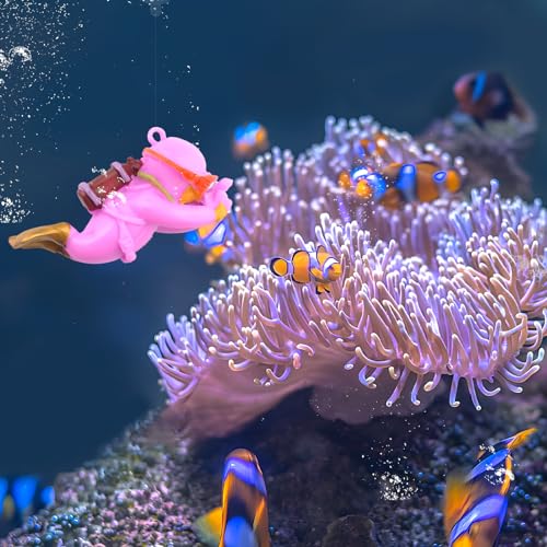 Image of onesimcr Floating Fish Tank Decorations, Aquarium Decorations, Lovely Diver Fish Tank Decorations, Floating Device Fish Tank Accessories,Suitable for All Kinds of Fish Tanks(Purple)