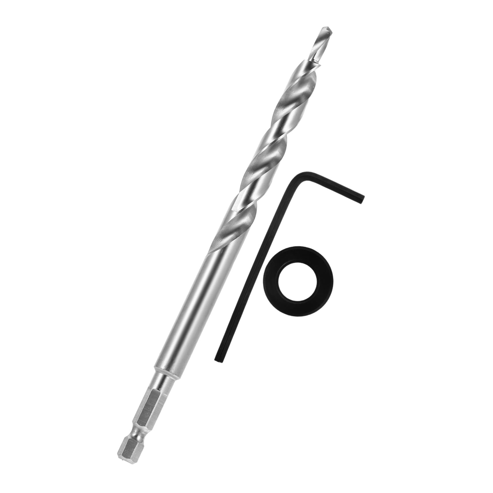 SOLUSTRE 1 Set of High-Speed Steel Step Drill Bit with Pocket Hole Locator for Precision Woodworking Twist Drill Bit for Furniture Assembly and Hardwoods