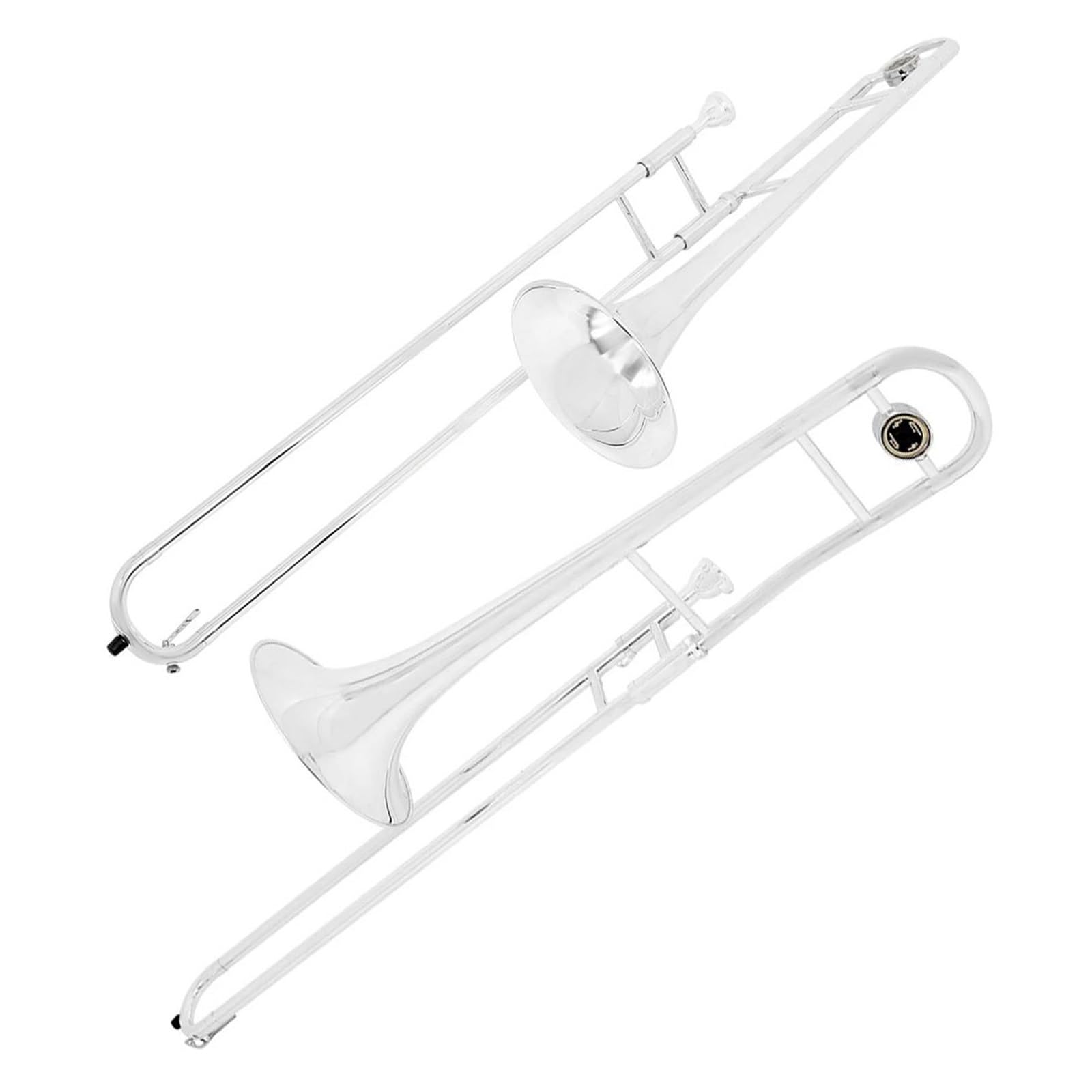 Trombón Trombón De Varas Alto En Si Bemol Profesional Instrumento Chapado En Latón En Si Bemol Con Kit De Guantes(Trombone set)