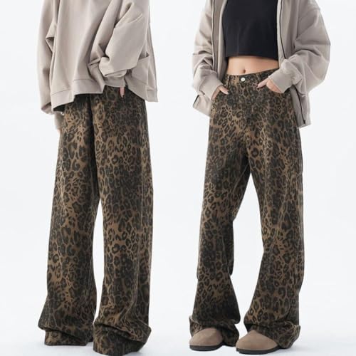 Cheetah Jeans Leopard Print Vintage Baggy Wide Leg High Waisted Oversized Cheetah Print2