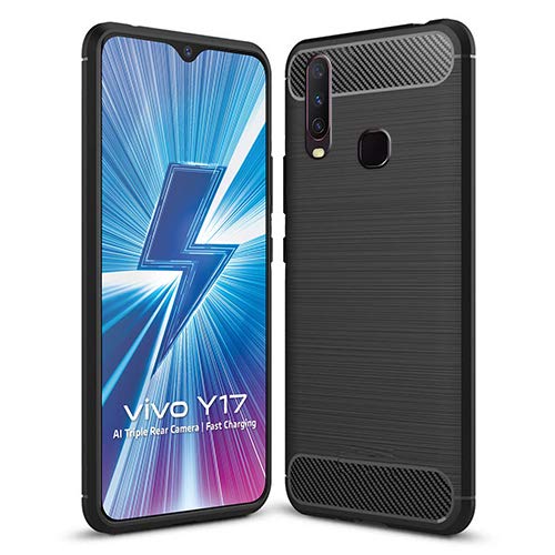 Amazon Brand - Solimo Back Cover for Vivo Y17 (Rubber | Black)