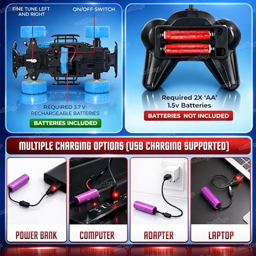 Image of Zest 4 Toyz Remote Control Car Toy for Kids Adults | Off-Road Monster Truck Spray Climbing Racing Car | Mist Spray Effect | Drift Rechargeable RC Car | USB Cable | LED Lights | Birthday Gift