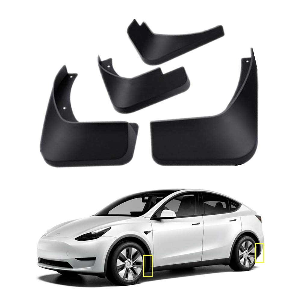 Amazon.com: TOPGRIL Mud Flaps Kit for Tesla Model Y 2020 2021 Mud Splash  Guard Fender No Need to Drill Holes Upgraded Larger Version Front and Rear  4-PC Set : Automotive
