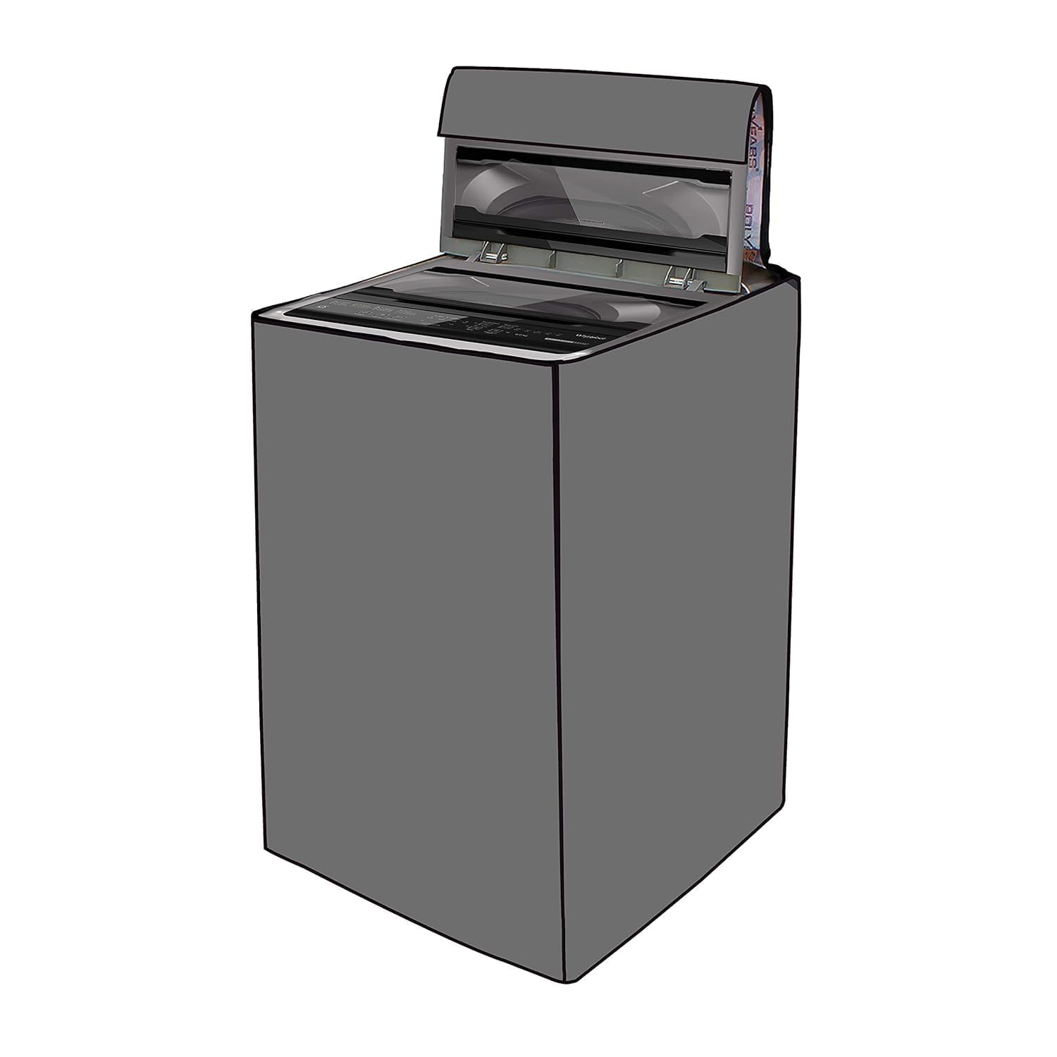 Amarud Fully Automatic Top Load Washing Machine Cover for 7KG – Durable Grey Polyester, Weather-Resistant, Universal Multi-Brand Fit, Protects from Dust, Water, and Stains