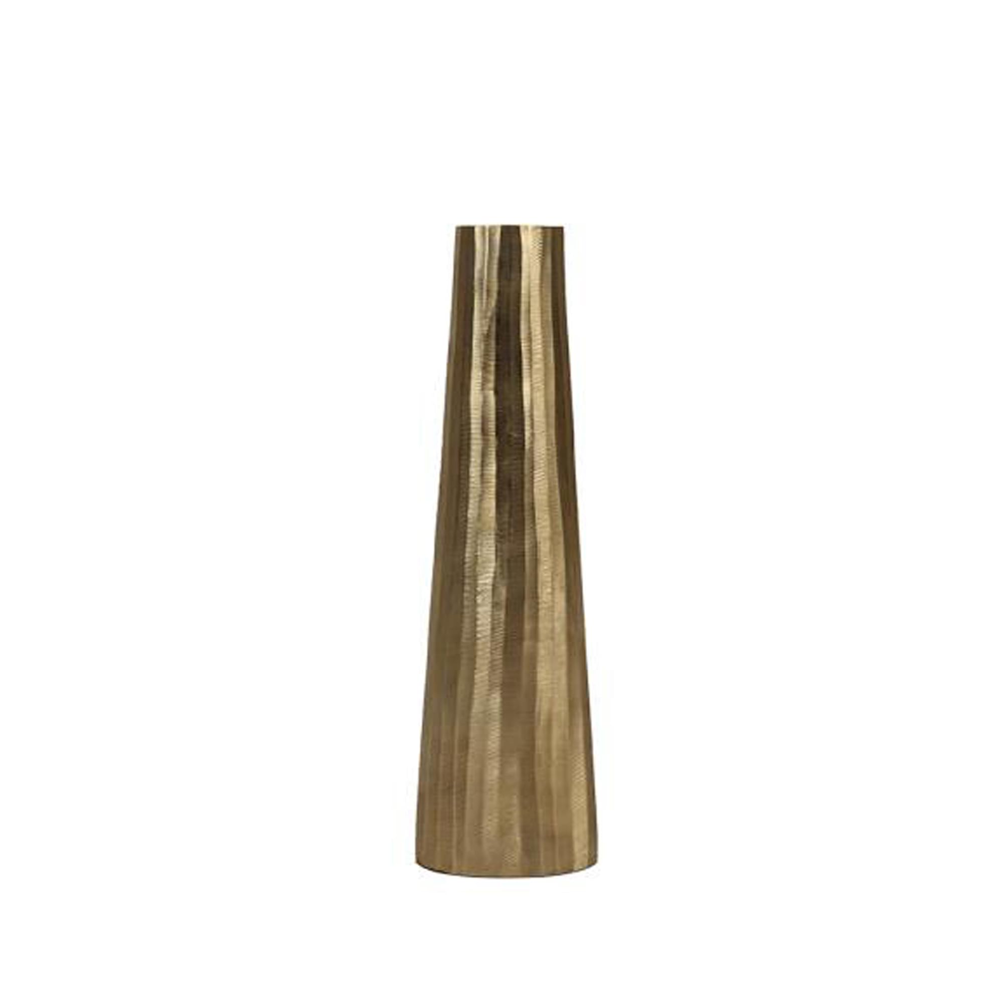 IHI EST. 1986 Gold Tall Standing Vase, 24 Inch Metal Floor Vessel, Contemporary Gold Statement for Decorative Branches, Entryway and Living Room Décor