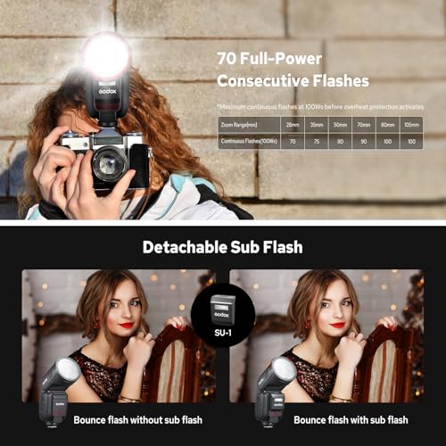 Godox V100 O V100-O Flash for Olympus, 2.4G 100W TTL