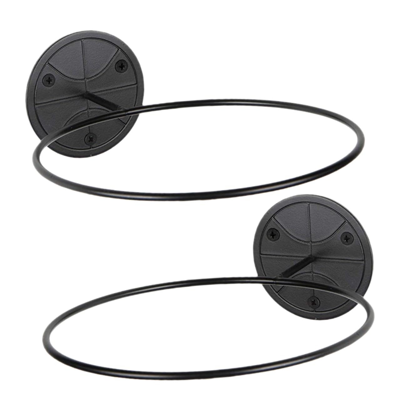 balacoo 2Pcs Wall Mounted Basketball Football Display Holder Durable Ball Rack for Home Organization Easy Installation for Sports Storage