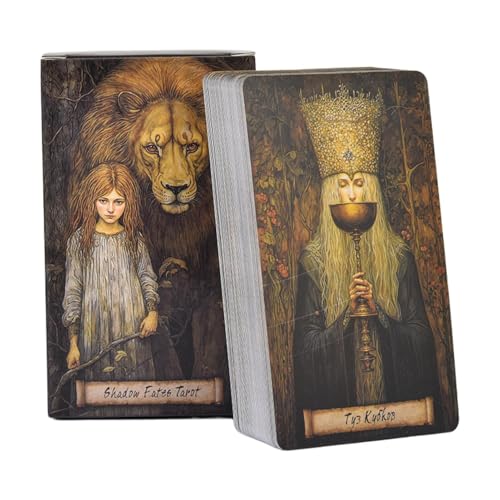 Wezalget Cartas de Tarot Para Principiantes | Juego De Mesa Femenina 80 Piezas | Juegos De Mesa Estratégicos Portátiles Para Adultos Y Niños | Ideal Para Fiestas De Halloween
