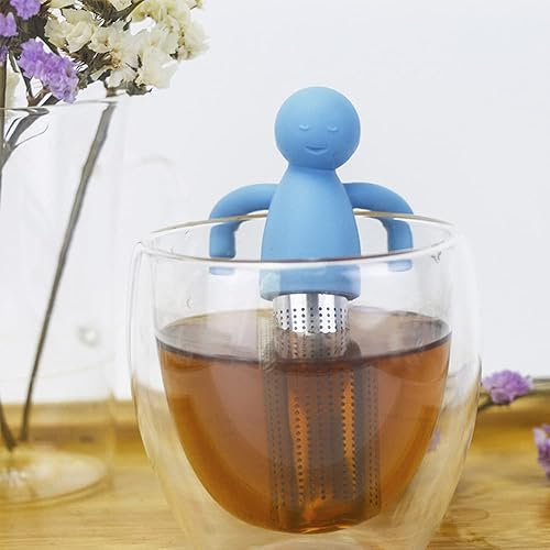 Miniatura 5 de Juego de 3 coladores de té, difusor de té para té suelto, infusor de té de mango largo, tubo de té más empinado para té suelto